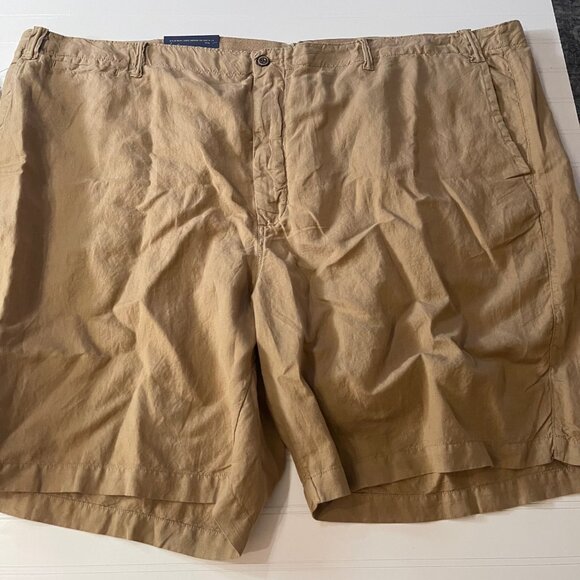 Polo Ralph Lauren Men's 54B 9-Inch Classic Fit Linen-Cotton Shorts Beige NEW T10 - Picture 1 of 9